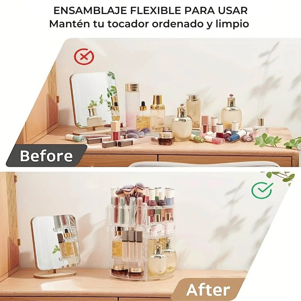 CrystalTwirl™ Acrylic Cosmetic Tower