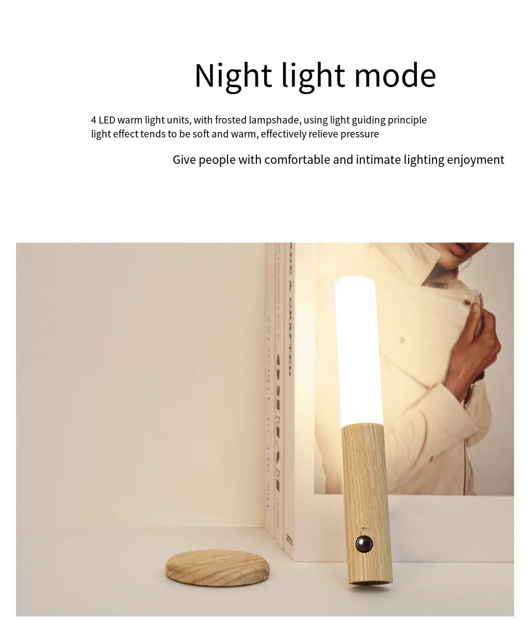 Rechargeable LED Night Light with Human Motion Sensor