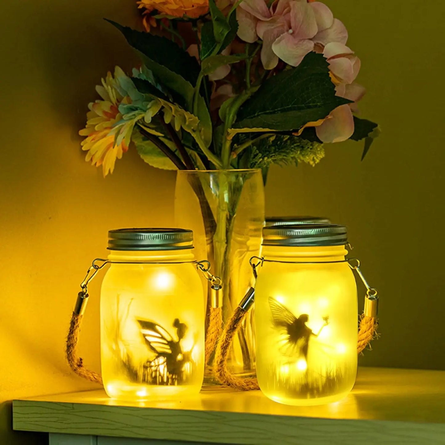 Solar Mason Jar Lantern – Warm LED Garden Light