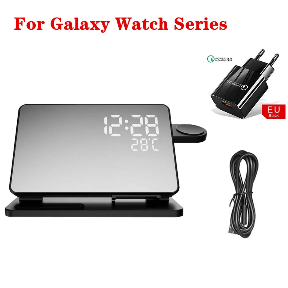PowerBase – 3-in-1 Wireless Charger with LED Clock