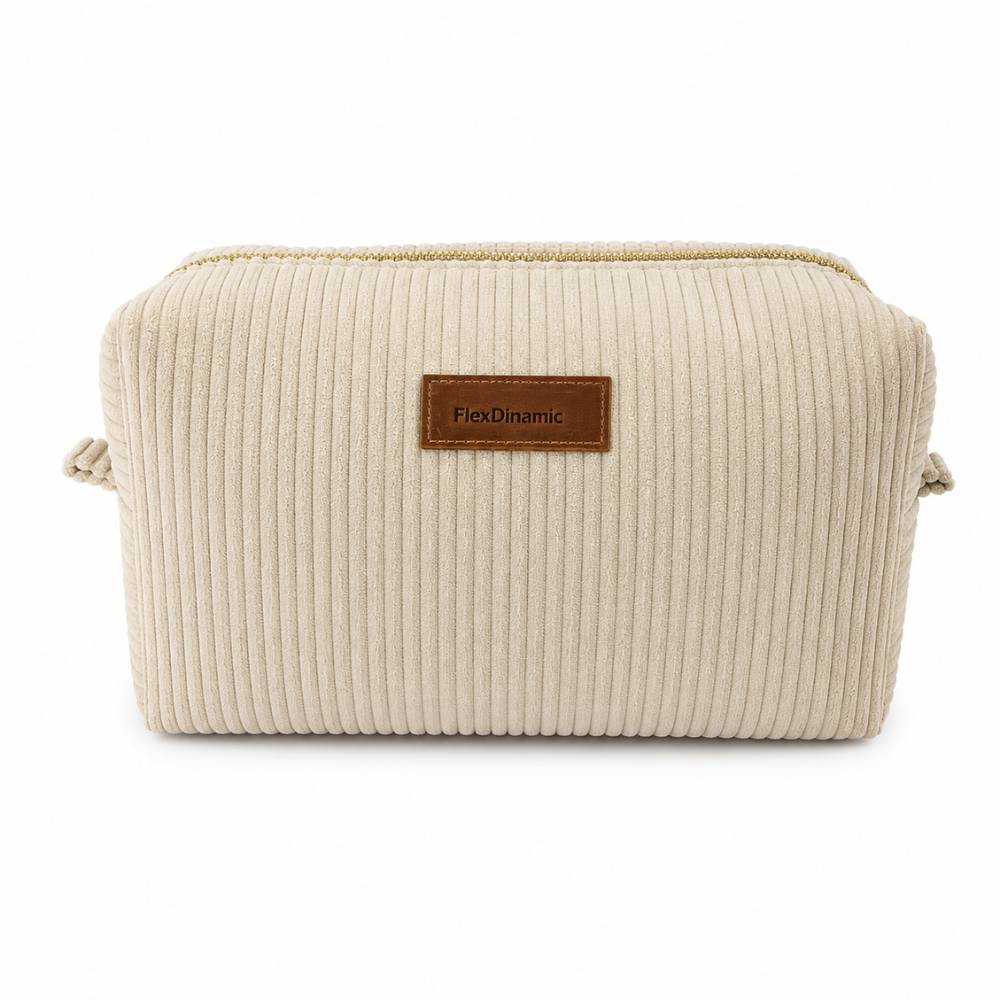Neceser de Pana Beige Artesanal | FlexDinamic
