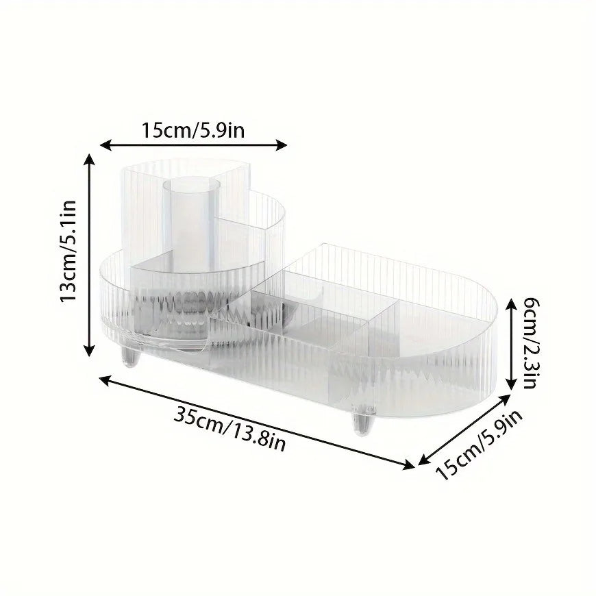 GlowSpin – 360° Rotating Makeup Organizer
