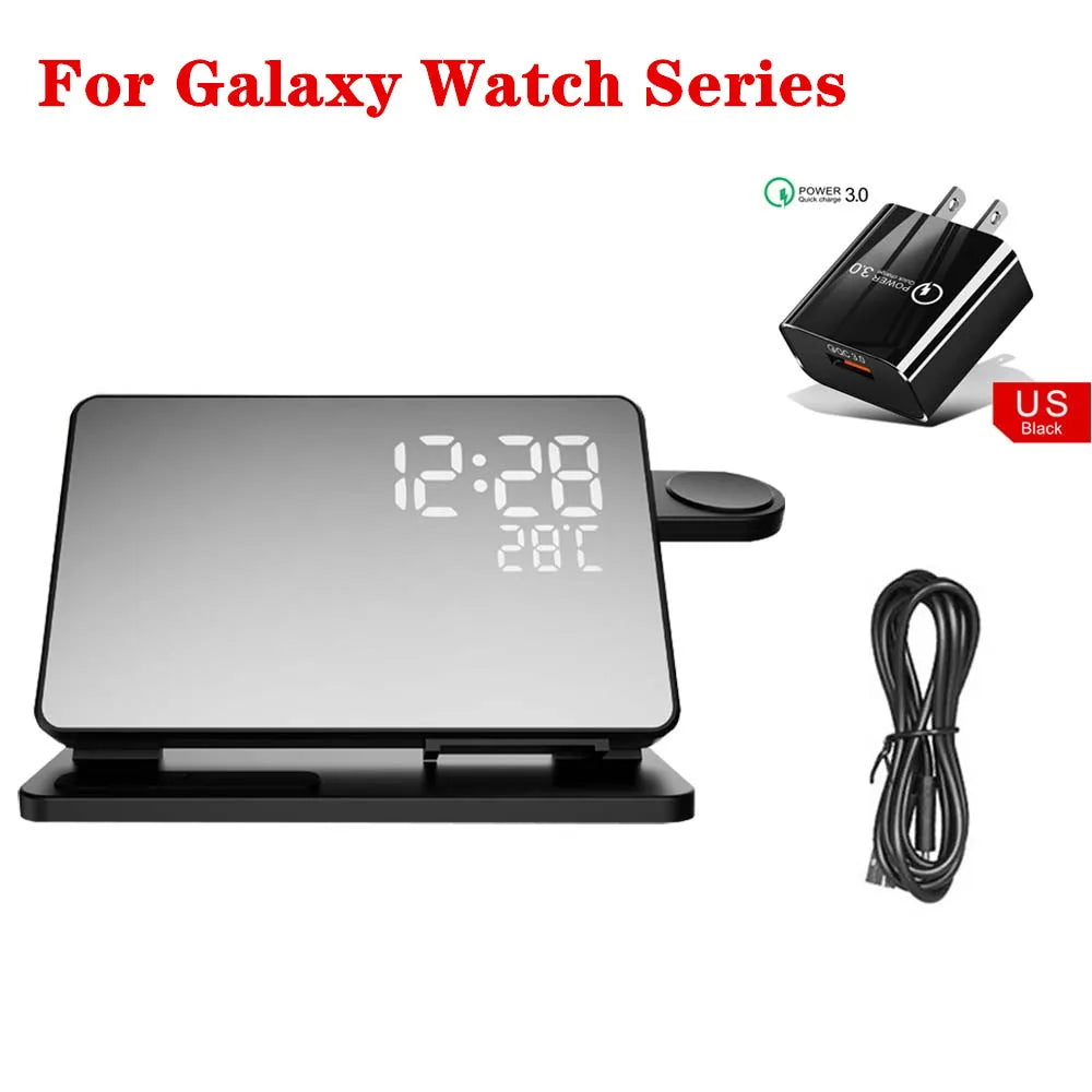 PowerBase – 3-in-1 Wireless Charger with LED Clock