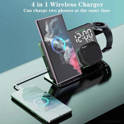 PowerBase – 3-in-1 Wireless Charger with LED Clock