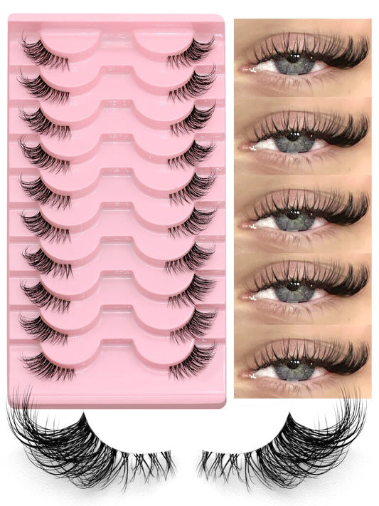 GROINNEYA – Wispy Natural Half-Lashes (DIY Strip Style)