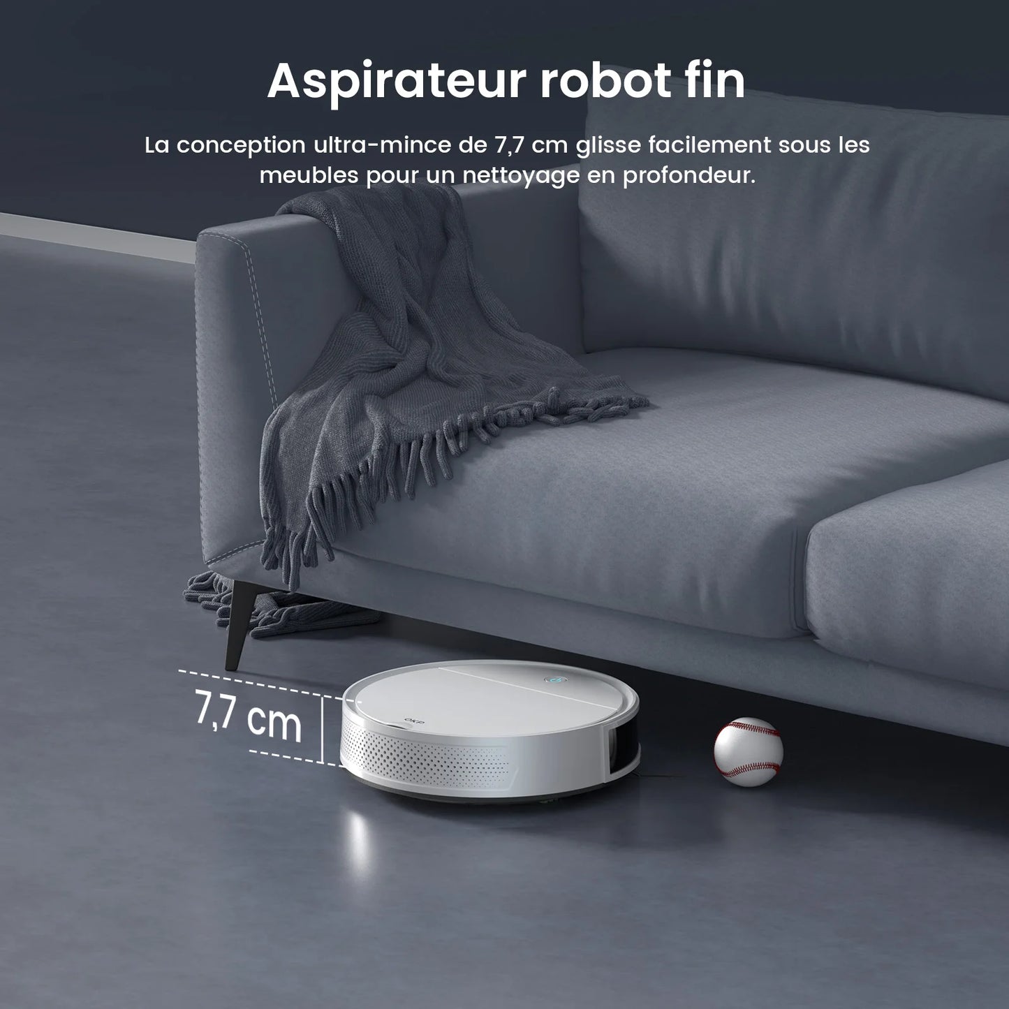 OKP K5 Robot Vacuum Cleaner – 2500Pa Suction, Freemove 3.0, HEPA Filter & 120 Min Runtime