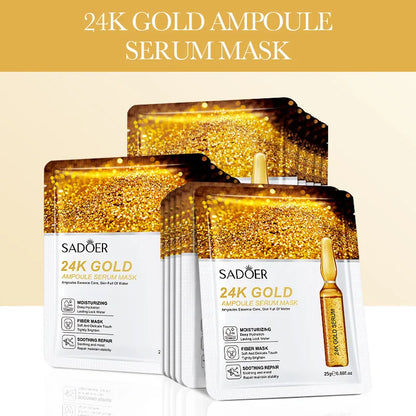 24K Gold Hydrating Face Masks (15pcs)