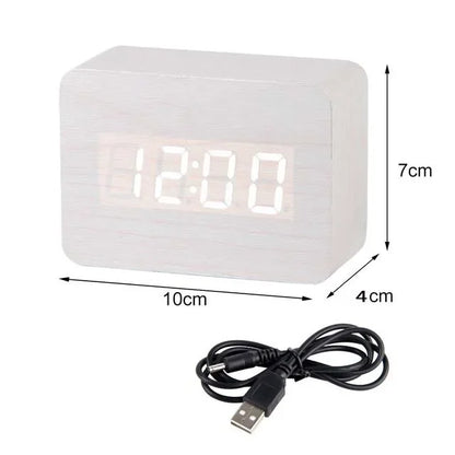 WoodClock LED – Digital Alarm Clock with Voice Control