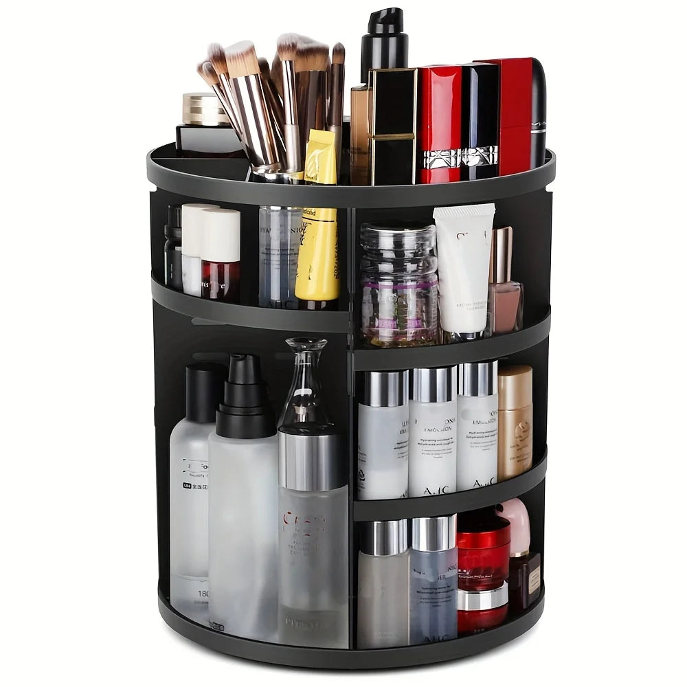 GlowSpin – 360° Rotating Acrylic Makeup Organizer