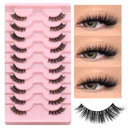 GROINNEYA – Wispy Natural Half-Lashes (DIY Strip Style)