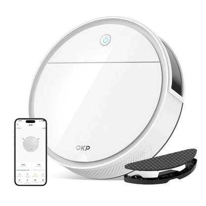 OKP K5 Robot Vacuum Cleaner – 2500Pa Suction, Freemove 3.0, HEPA Filter & 120 Min Runtime