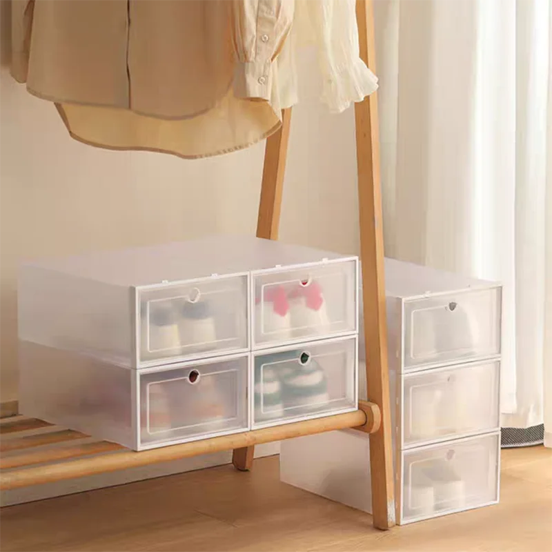 24pcs Transparent Shoe Boxes – Foldable & Dustproof