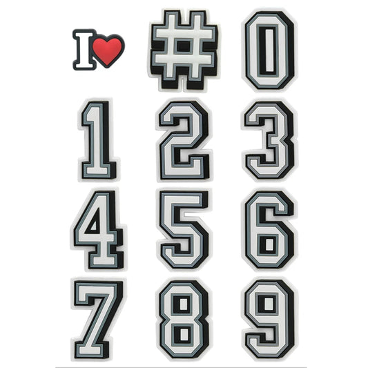 Lucky Angel Number Charm – PVC Buckle for Crocs & DIY Accessories