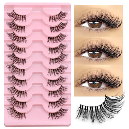 GROINNEYA – Wispy Natural Half-Lashes (DIY Strip Style)