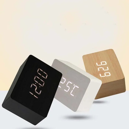 WoodClock LED – Digital Alarm Clock with Voice Control