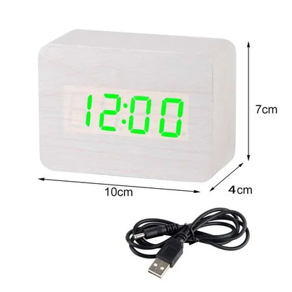 WoodClock LED – Digital Alarm Clock with Voice Control
