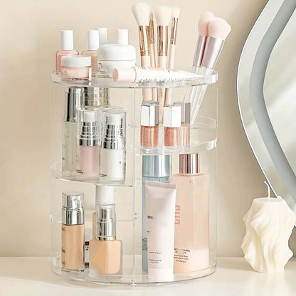 GlowSpin – 360° Rotating Acrylic Makeup Organizer
