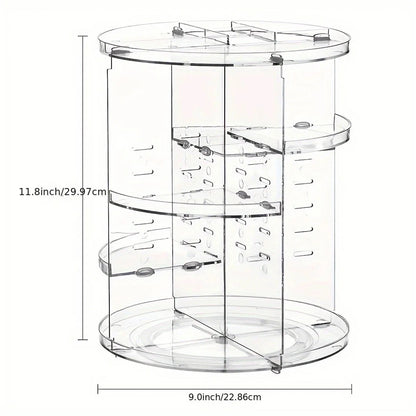 GlowSpin – 360° Rotating Acrylic Makeup Organizer