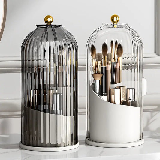 LuxeSpin – 360° Rotating Makeup Organiser with Lid
