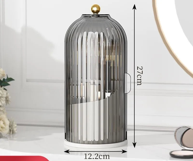 LuxeSpin – 360° Rotating Makeup Organiser with Lid