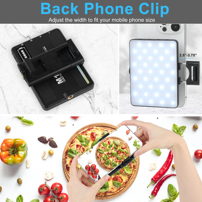 M15 LED Selfie Light – Clip-On & Rechargeable