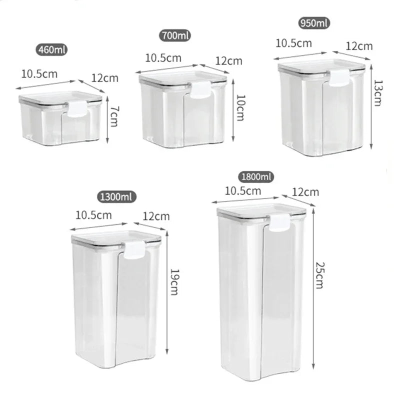 FlexOrganiza – Airtight Food Storage Jars (Set of 5)