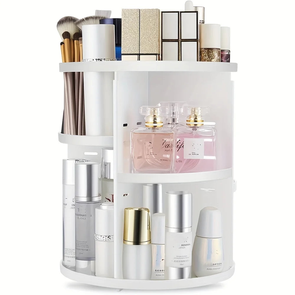 GlowSpin – 360° Rotating Acrylic Makeup Organizer