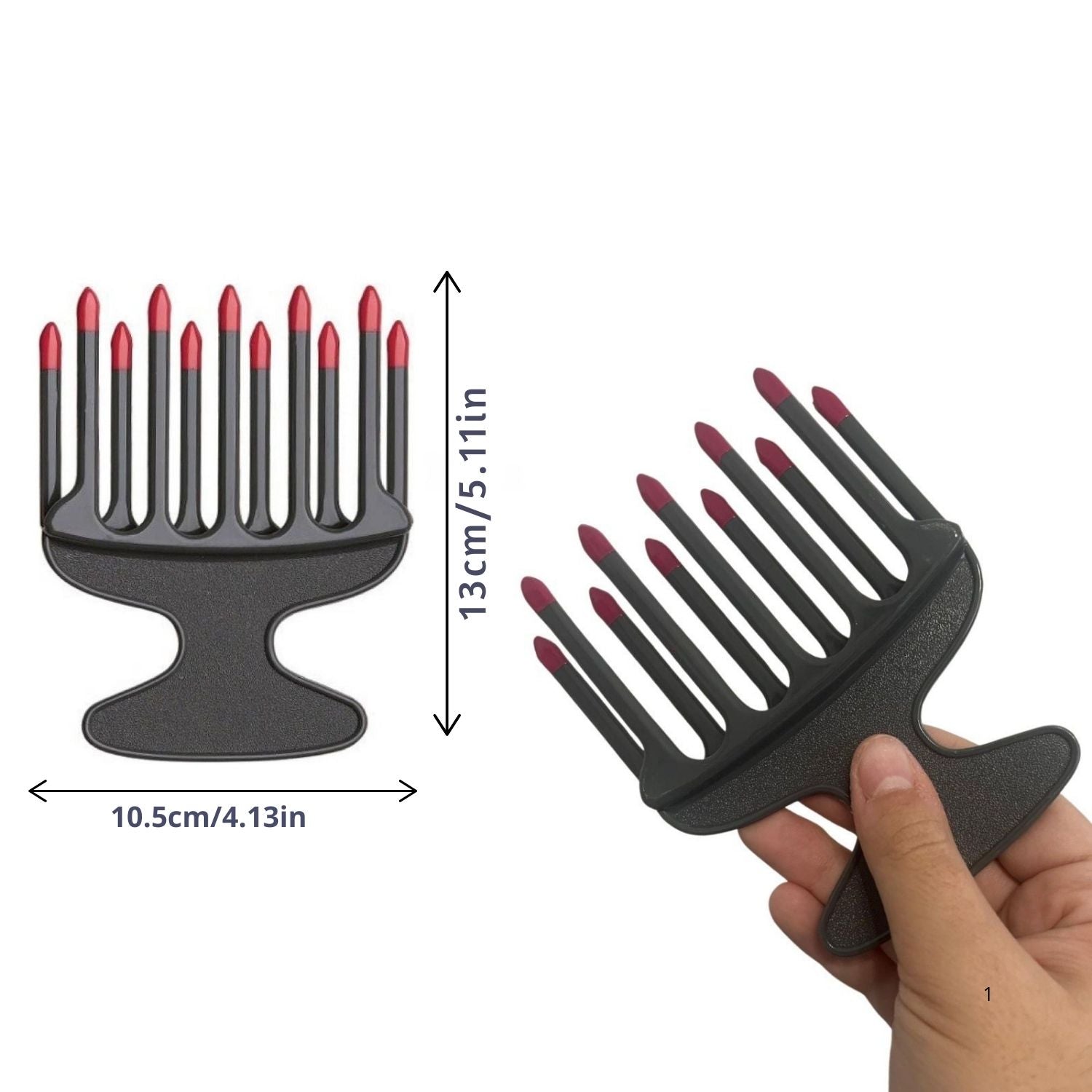 Afro comb dimensions – peine afro for volume.