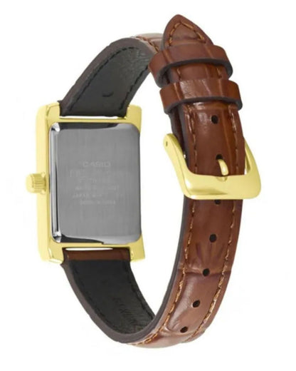 Casio™ Classic Rectangular Leather Watch