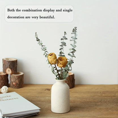 Nordic-style ceramic vase with dried flower for elegant home decor.