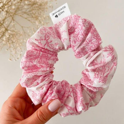 Coletero artesanal Toile de Jouy Rosa