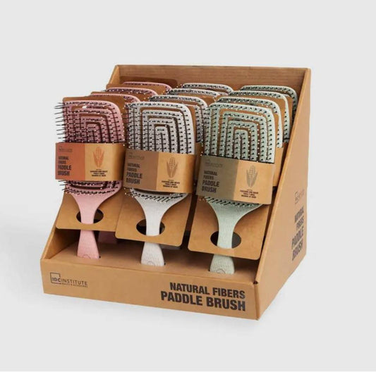 
Detangler hair brush showing flexible bristles for effortless detangling

