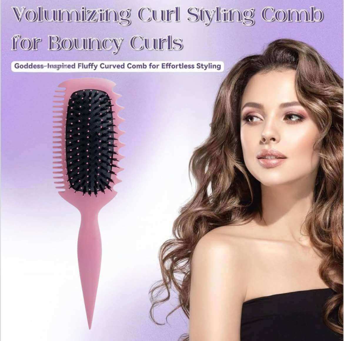 Anti-frizz hair brush for curly, straight and afro hair