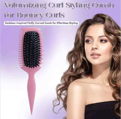 Anti-frizz hair brush for curly, straight and afro hair