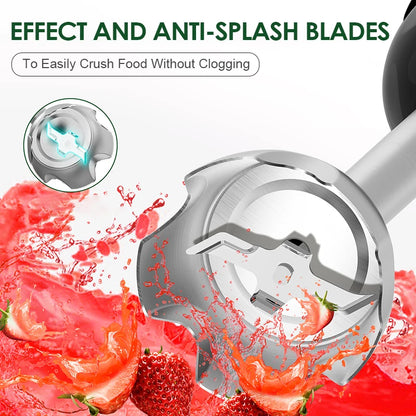 Electric hand blender ideal for soups, sauces and smoothies