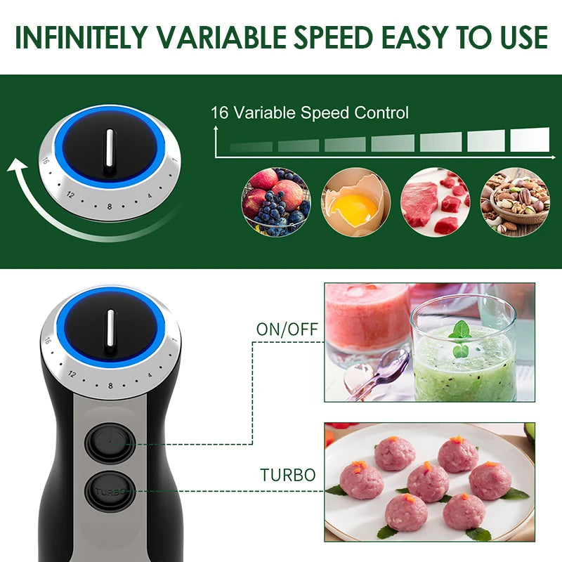 Rechargeable hand blender for easy food preparation