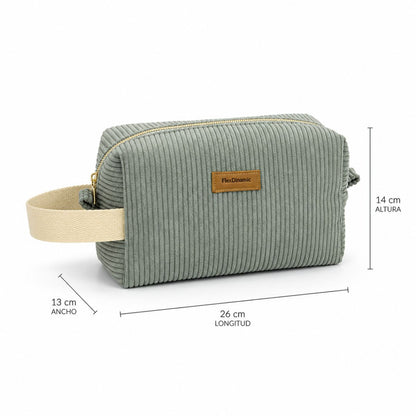 Medidas del neceser masculino verde FlexDinamic: 26 × 13 × 14 cm