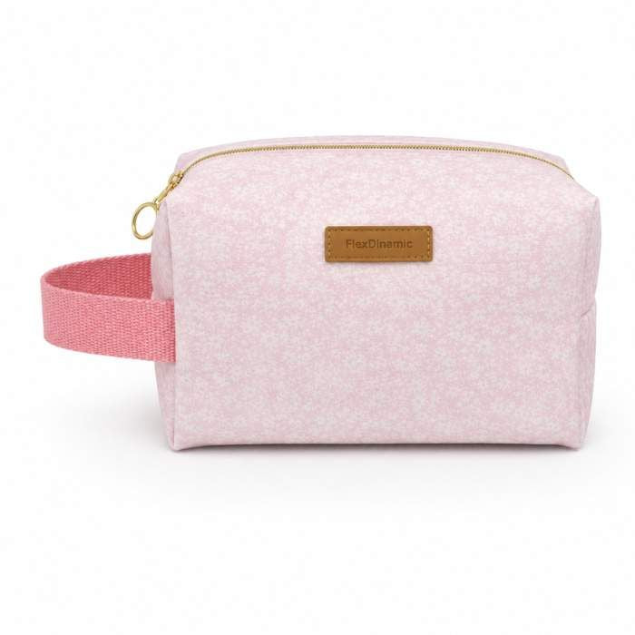 Neceser artesanal floral para mujer Vitória con asa lateral FlexDinamic