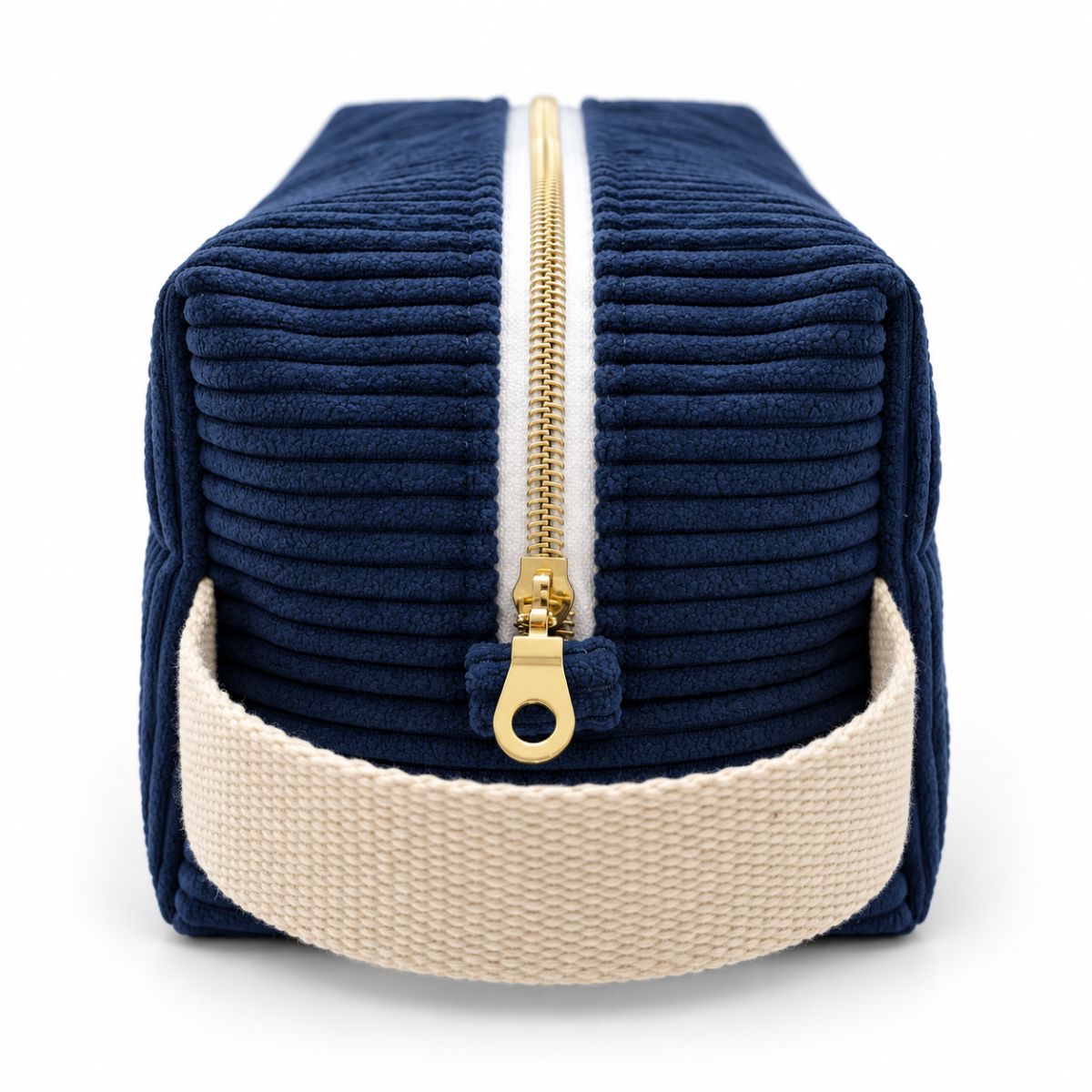 Neceser Masculino Atlas Azul Marino de Pana con Asa