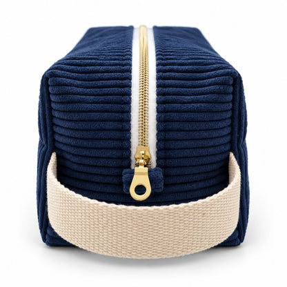 Neceser Masculino Atlas Azul Marino de Pana con Asa