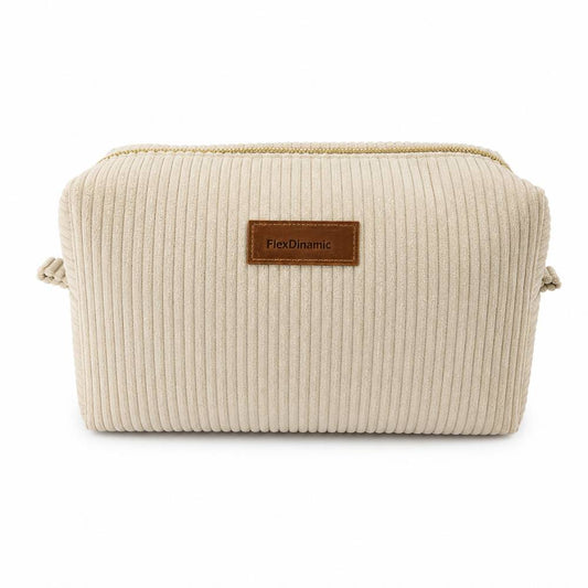 Neceser de Pana Beige Artesanal | FlexDinamic