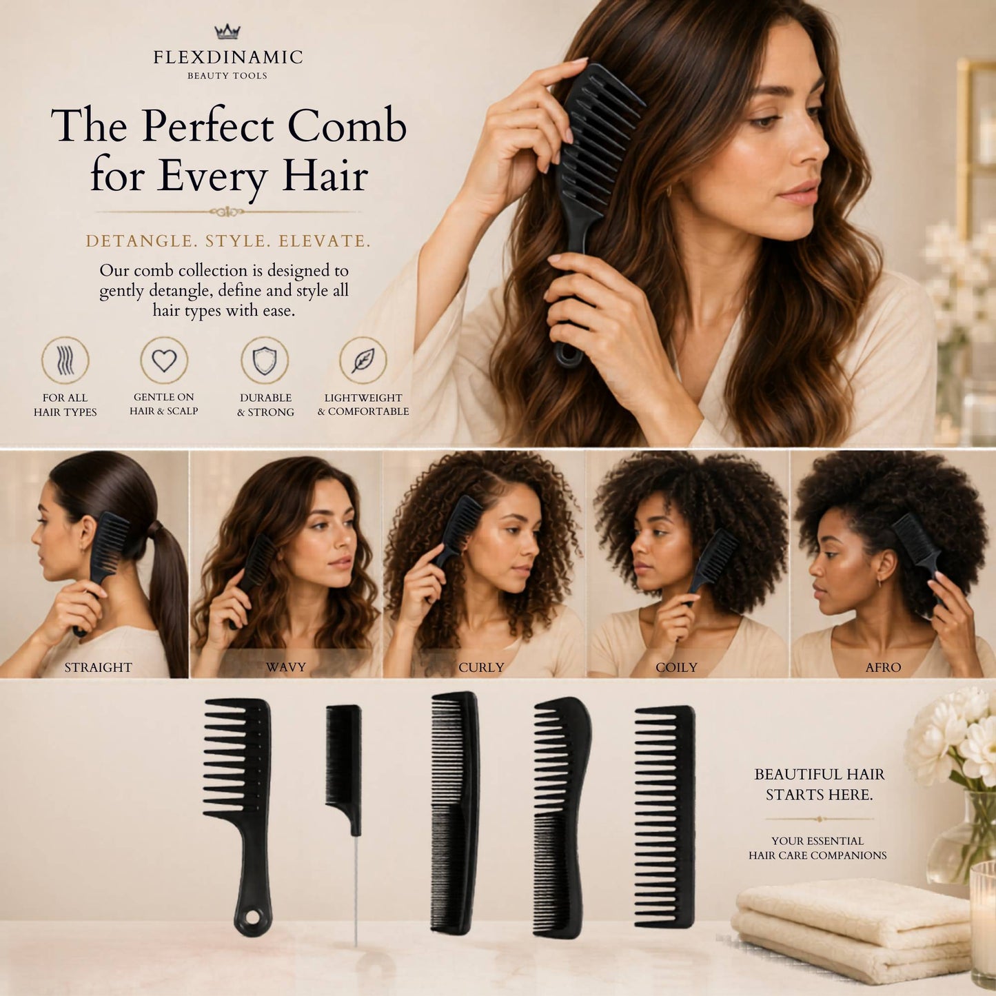Hair Comb Kit (5 pcs)