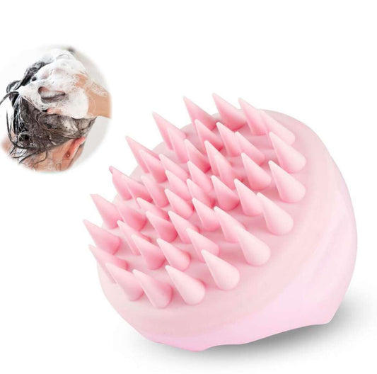 Handheld scalp massager brush for shampoo application