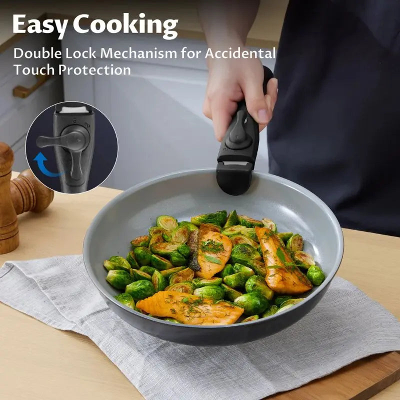 Non-stick ceramic pots and pans for modern kitchens